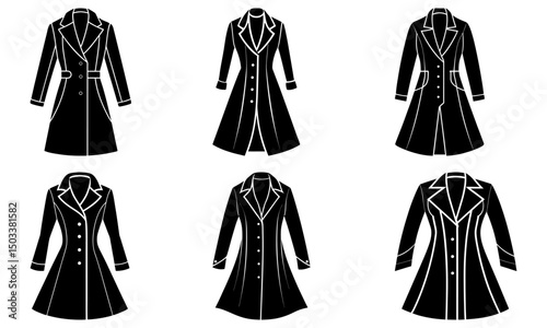 Statement Coat silhouette vector