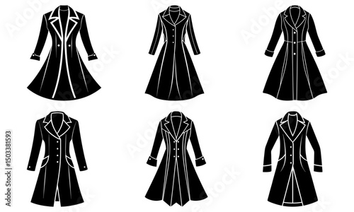Statement Coat silhouette vector