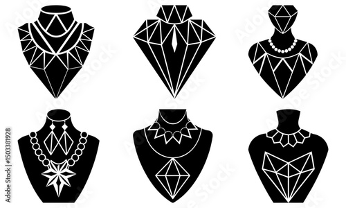Luxury Jewelry silhouette vector