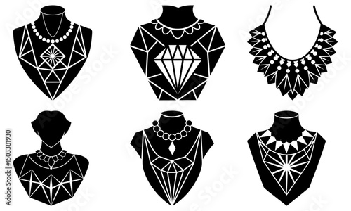 Luxury Jewelry silhouette vector