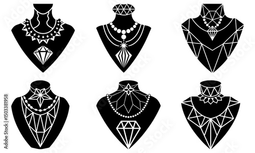Luxury Jewelry silhouette vector