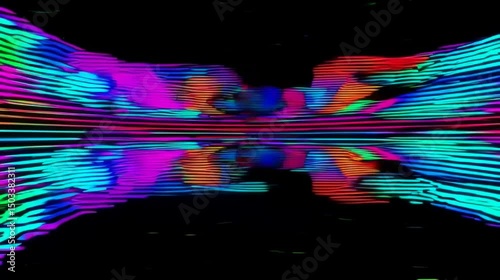 Abstract Neon Digital Lines Motion Graphics Animation - Futuristic Technology Background Loop