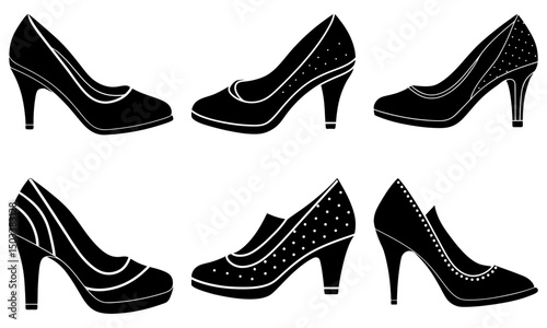 Chic Shoes silhouette vector