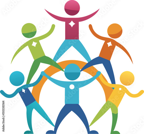 team of people holding hands