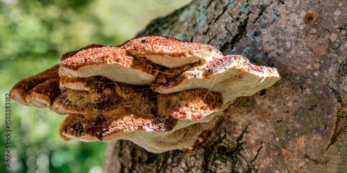 Inonotus hispidus, commonly known as shaggy bracket, is a fungus and a plant pathogen. photo