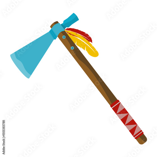 Native American tomahawk – vector illustration