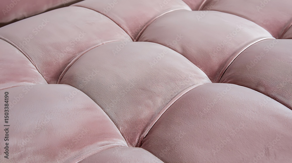 Obraz premium Pink couch with a patterned fabric