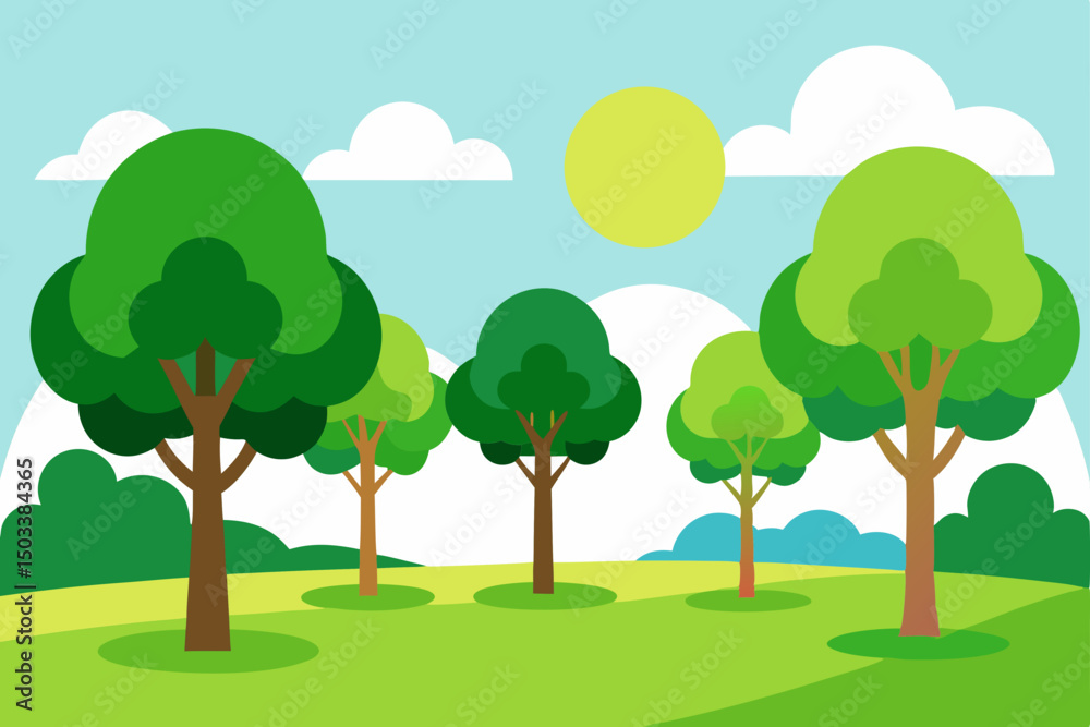 Fototapeta premium landscape with tree