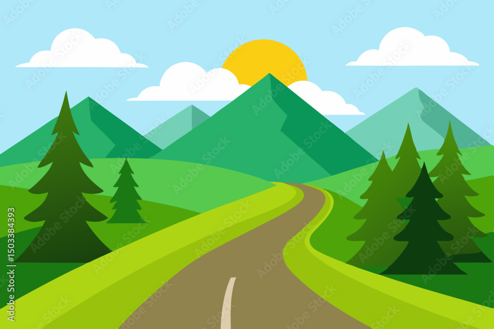 Fototapeta premium road to the mountains