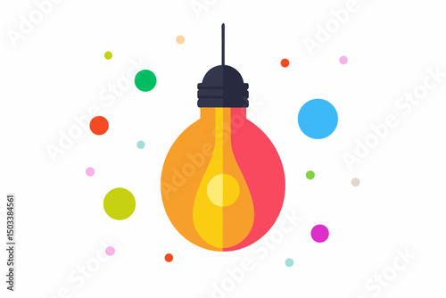 vector illustration of an abstract light bulb