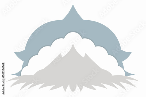 vector illustration of a mountain icon