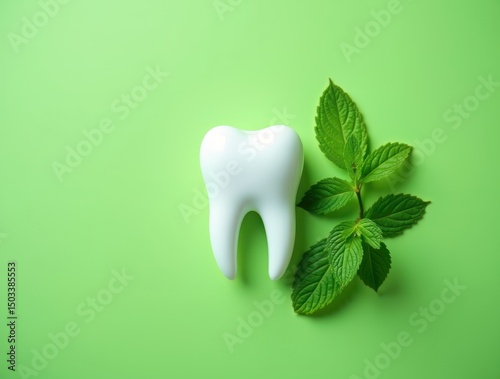 Whitening tooth ads with mint