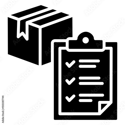 Customs Clearance Glyph Icon