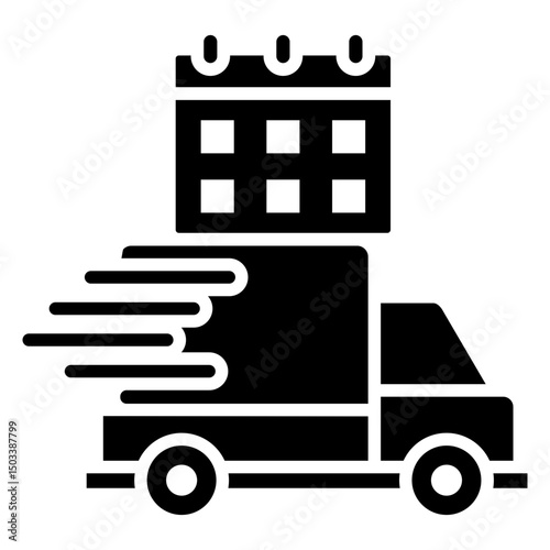 Delivery Scheduled Glyph Icon