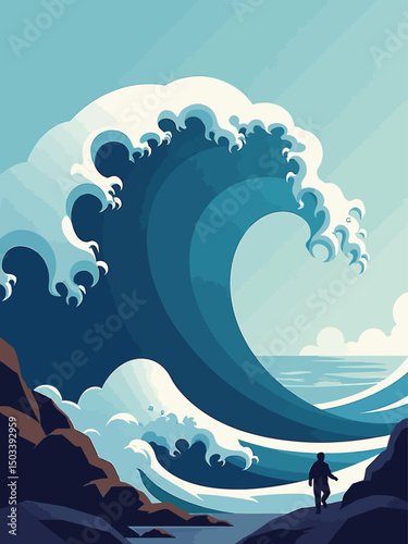  A super tsunami occurs and people run for cover