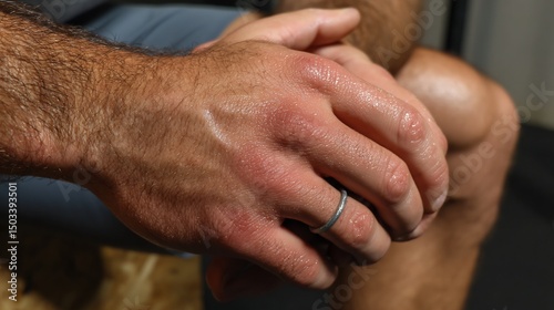 Close up of tensor fasciae latae overactivation leading IT band tension and lateral knee stress in endurance and CrossFit athletes