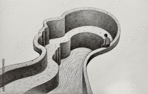 Photography Sadness loneliness and depression concept art