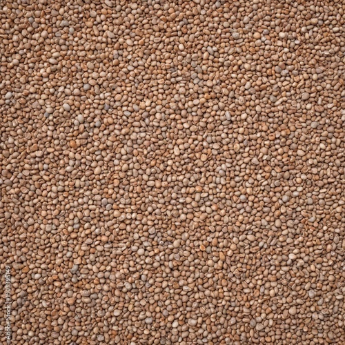 Background of smooth, neutral-toned pea gravel , rustic, building material, natural