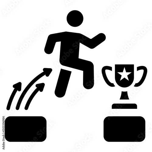 Challenges Life Glyph Icon