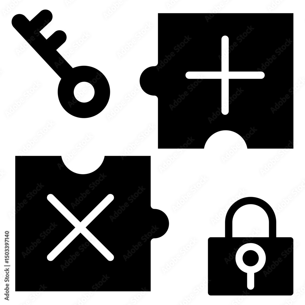 Obraz premium Problem Solving Glyph Icon