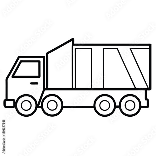 Truck delivery transport vehicle icon illustration
