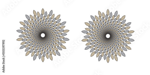 Traditional Mandala  ottoman clean and Flower of life pattern logo design inspiration with white background. creating a modern technology background. minimalist texture. Vector. Illustration.
