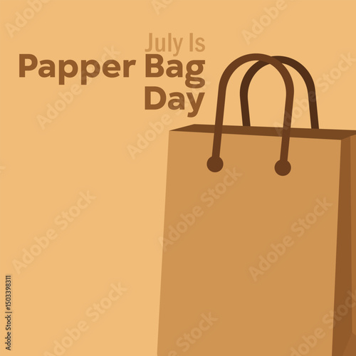 vector graphic of Paper Bag Day, ideal for Paper Bag Day celebration.