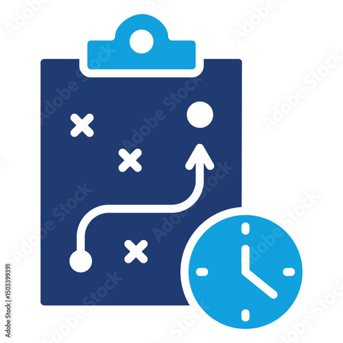 Planning Flat Blue Icon