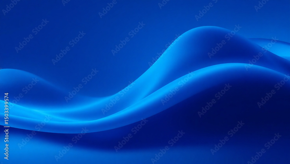 Obraz premium Deep Blue Abstract Wave Design for Luxury Spa Brochure and Elegant Portfolio Cover