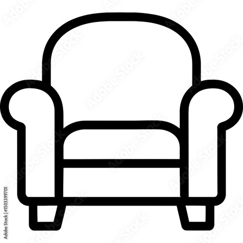 Minimalist armchair outline icon