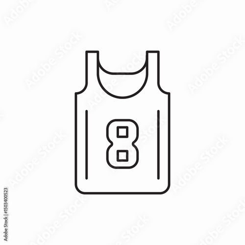 basketball jersey icon sign vector