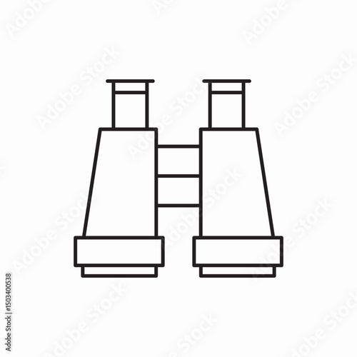 binoculars magnifier hike icon sign vector