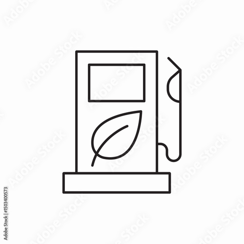 biofuel gas station icon sign vector