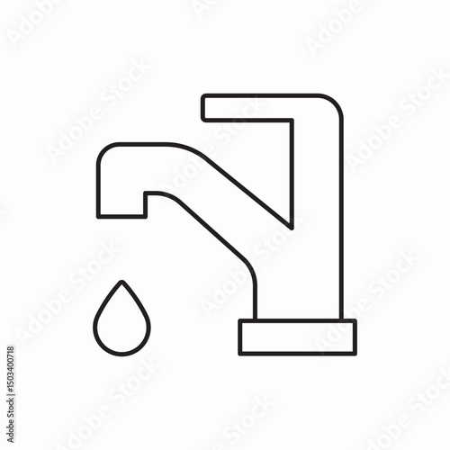 faucet water icon sign vector