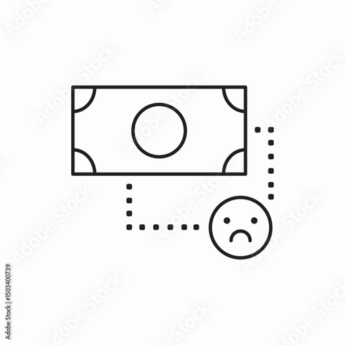 finance credit money sadness loss icon sign vector