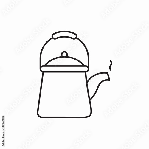 kettle hot water icon sign vector