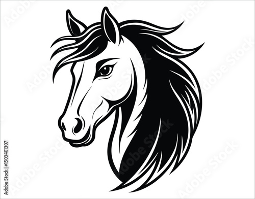 Front View Horse Head SVG