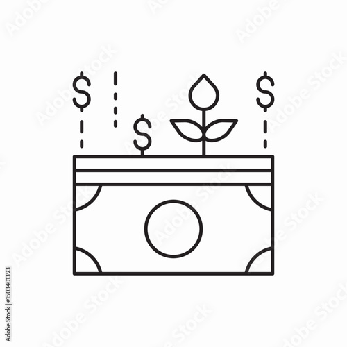 money growth investment icon sign vector