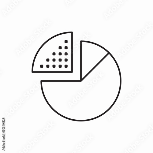 pie chart icon sign vector