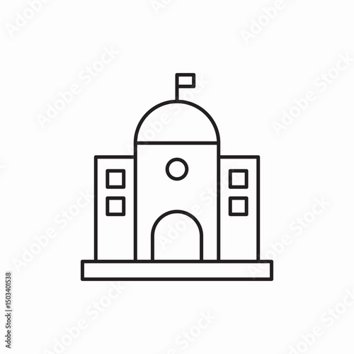 political capitol landmark building icon sign vector