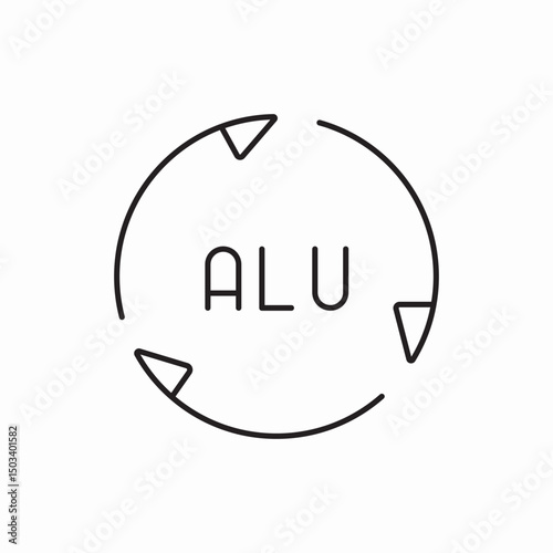 recycle trash aluminum icon sign vector