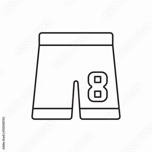 sports shorts icon sign vector