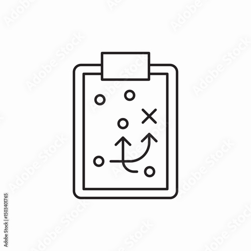 sport planning tactics strategy icon sign vector