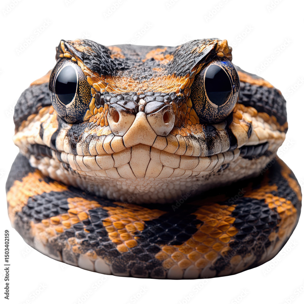 Fototapeta premium Captivating reptile portrait showcasing unique scale patterns and mesmerizing eyes