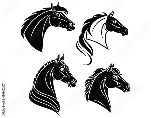 Horse Head Logo Elements