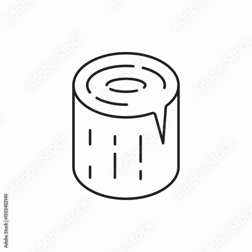 stump tree icon sign vector