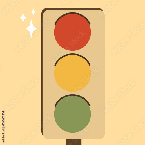 red, yellow, and green traffic light icon design