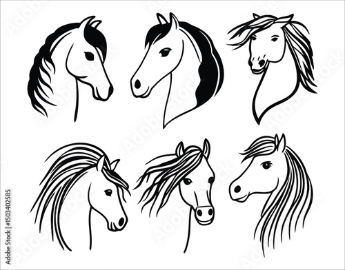Horse Head Vector Clipart