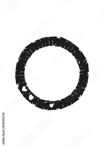 cercle design fantaisie coeur