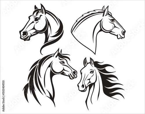 Realistic Horse Head Bundle